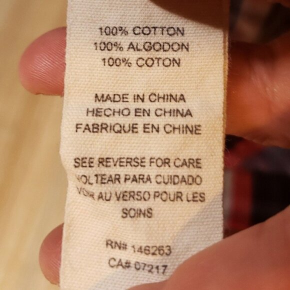 Hydraulic Womens Red White Blue Plaid Americana Button Down Large - Picture 5 of 6